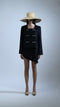 JADE RAW EDGE ASYMMETRIC SKIRT