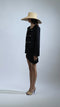 JADE RAW EDGE ASYMMETRIC SKIRT