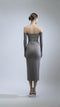CLEO HOODED MIDI TUBE DRESS
