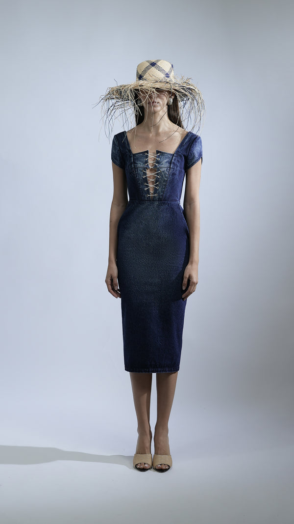 VIOLA HOURGLASS LACING DRESS