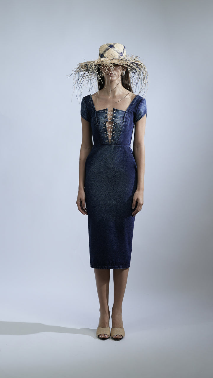 VIOLA HOURGLASS LACING DRESS
