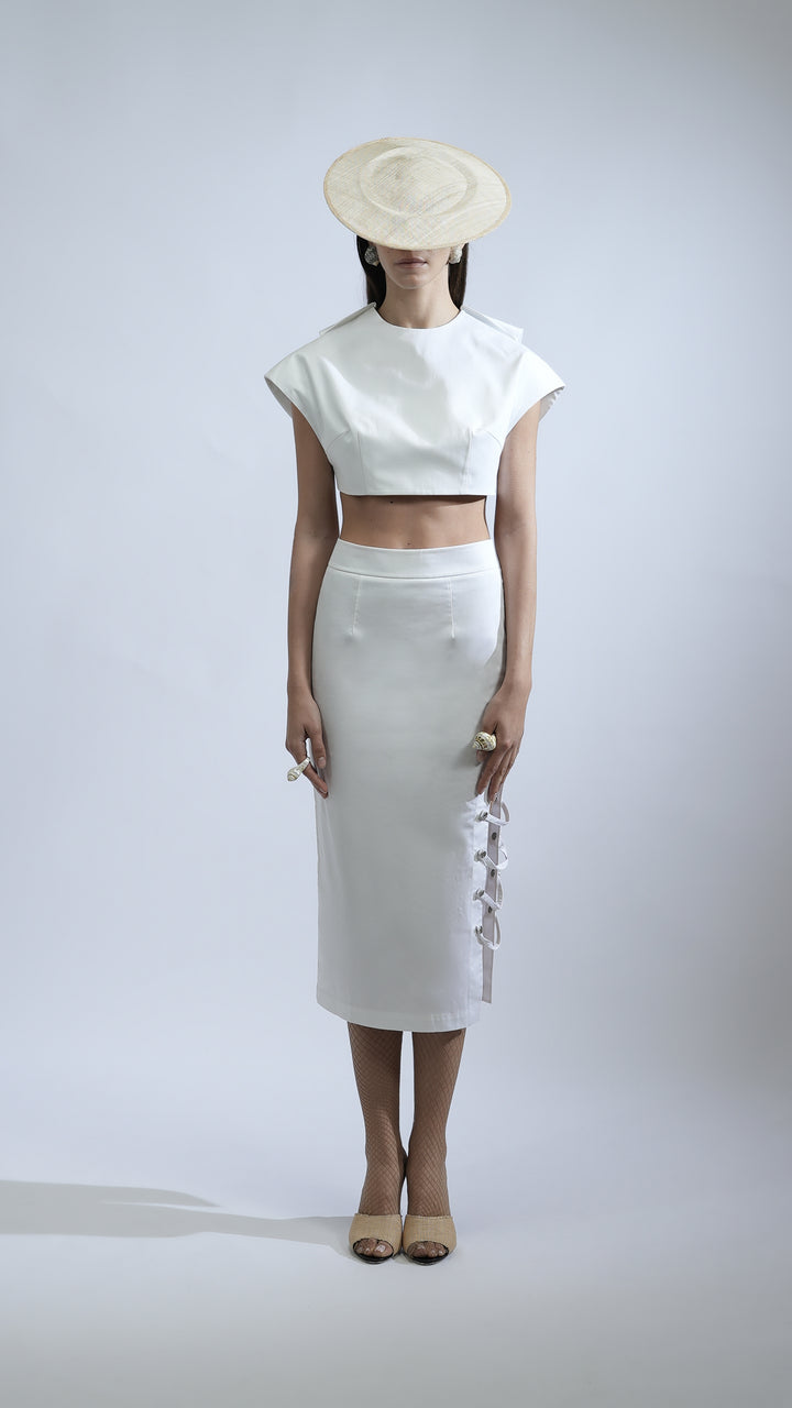 JULIA SIDE CARVED SKIRT
