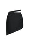 JADE RAW EDGE ASYMMETRIC SKIRT