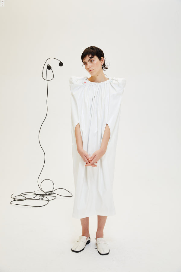 IRIS PADDED SHOULDER DRESS