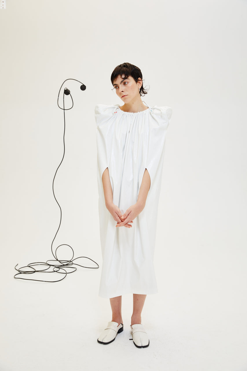 IRIS PADDED SHOULDER DRESS