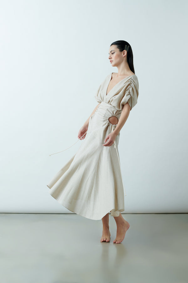 JOSEPHINE CARVED WAIST DRESS